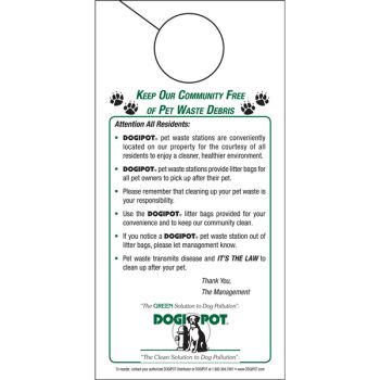 50 Pak DOGIPOT Informational Doorhangers