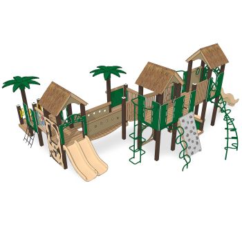 Oasis Recycled Plastic Playground - Front View
