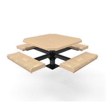 Honeycomb Steel Rooted Octagon Table with Curled Edges