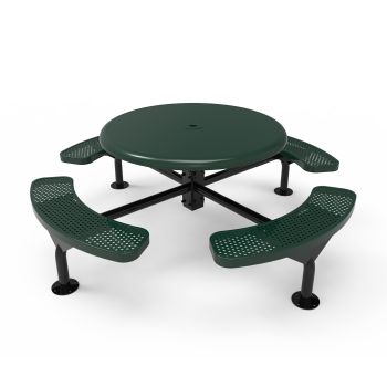 Honeycomb Steel Deluxe Frame Round Table with Smooth Top - 4 Seats - Surface Mount