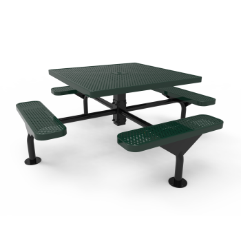 Honeycomb Steel Deluxe Frame Square Table - 4 Seats - Surface Mount