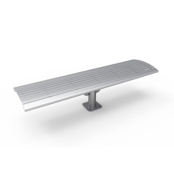 Arches Steel Slatted Cantilever Bench without Back