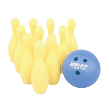 Foam Bowling Pin Set with Ball, Pins, Storage Bag
