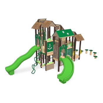 Dolphin Recycled Plastic Play System - Front View