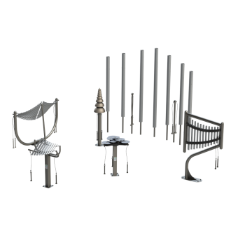 Sculptural Ensemble (includes Contrabass Chimes, Lilypad Cymbals, Manta Ray, Harp, Pagoda Bells, and Aria)