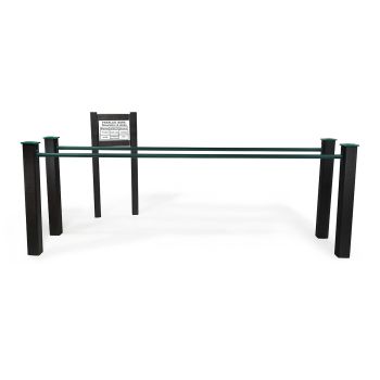 Recycled Plastic Fitness Parallel Bars with Exercise Panel