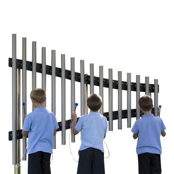 Boys Playing the Percussion Play Pentatonic Symphony