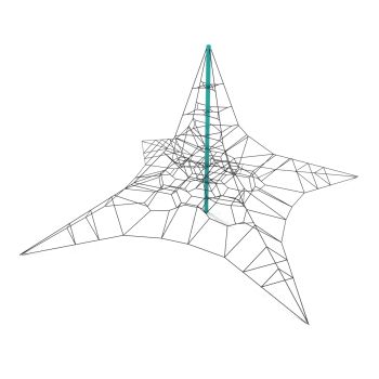 Interstellar Incline 3D Pyramid Net Climber - Front View