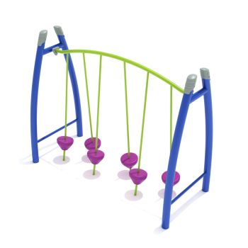 Freestanding Curved Post Tilted Pebble Bridge