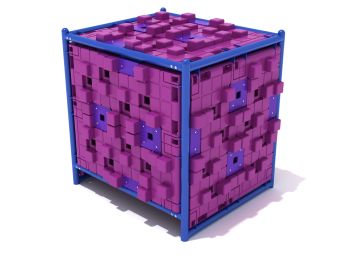 enclosed pixel cube climber- purple