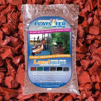 40 lb 1.55 cubic feet Bag Playsafer Rubber Mulch Nuggets