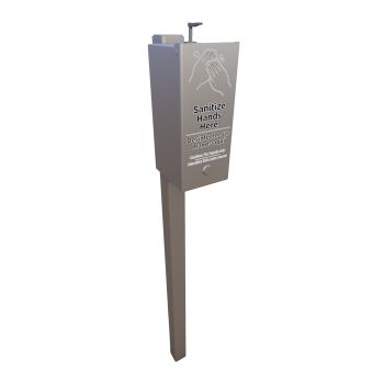 Post-Mounted Pump-Style Hand Sanitizer Holder (Compatible with 28 oz. Pump Bottles)