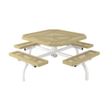 Regal Octagon WEB Table - 4 Seat - In-ground Mount