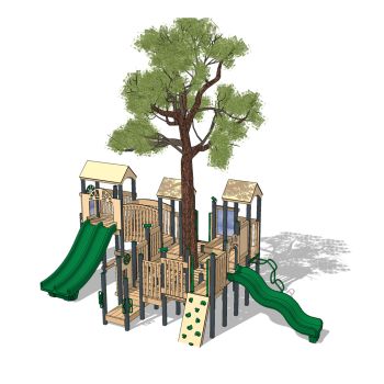 Tree Hugger Recycled Playset - Front View