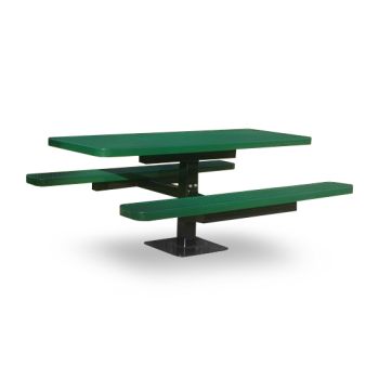 Expanded Metal Single Post Picnic Table