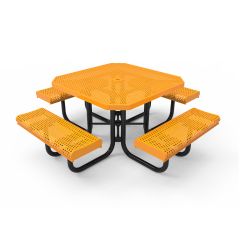 Honeycomb Steel Portable Frame Octagon Table with Rolled Edge Seats - 4 Seats
