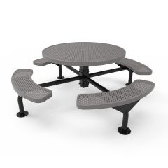 Honeycomb Steel Deluxe Frame Round Table - 4 Seats - Surface Mount