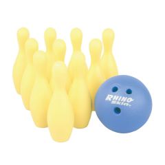 Foam Bowling Pin Set with Ball, Pins, Storage Bag