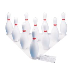 Plastic Bowling Pin Set with 5 Pound Rubber Bowling Ball