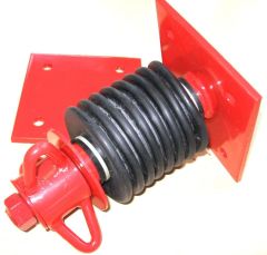 Jensen Red Tire Swivel - 3 Prong Square Plate