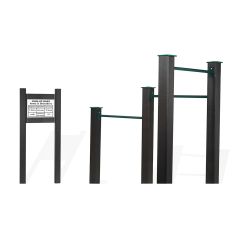4 Station Recycled Plastic Fitness Station | Chin-Up Bars