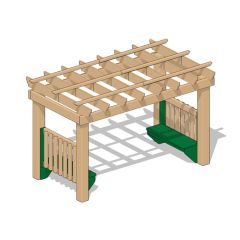 Garden Arbor with Benches 6 feet
