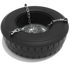 1 Seat Tire Swing Seat Package - Black