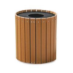 Round Standard-Duty Recycled Plastic Receptacle