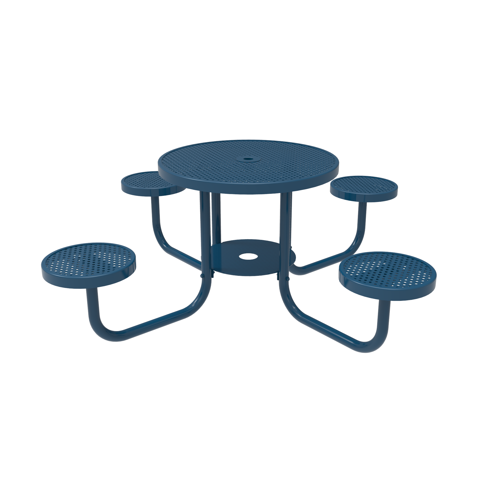 Honeycomb Steel Round Patio Table with Seats