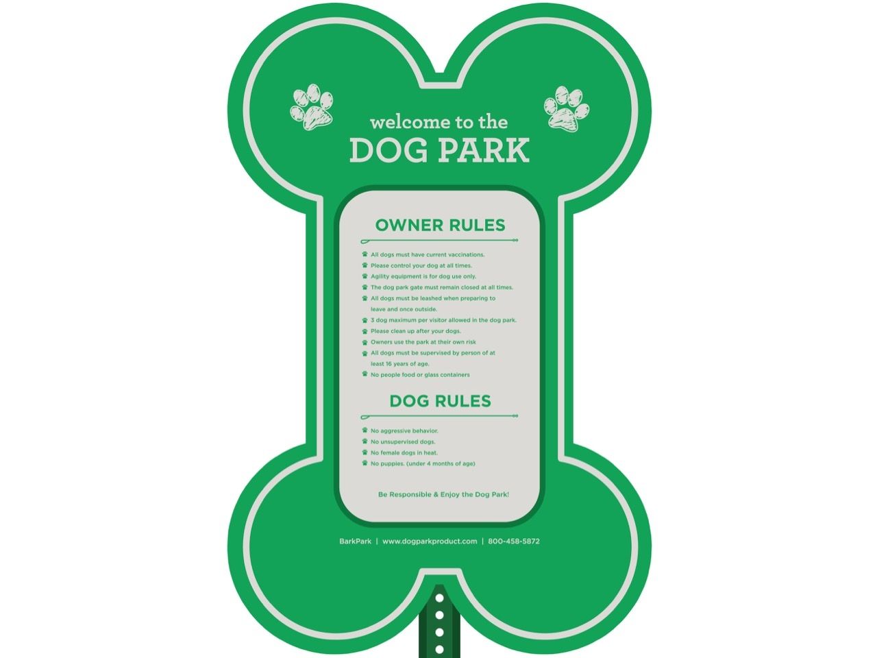BarkPark Essential Welcome Sign