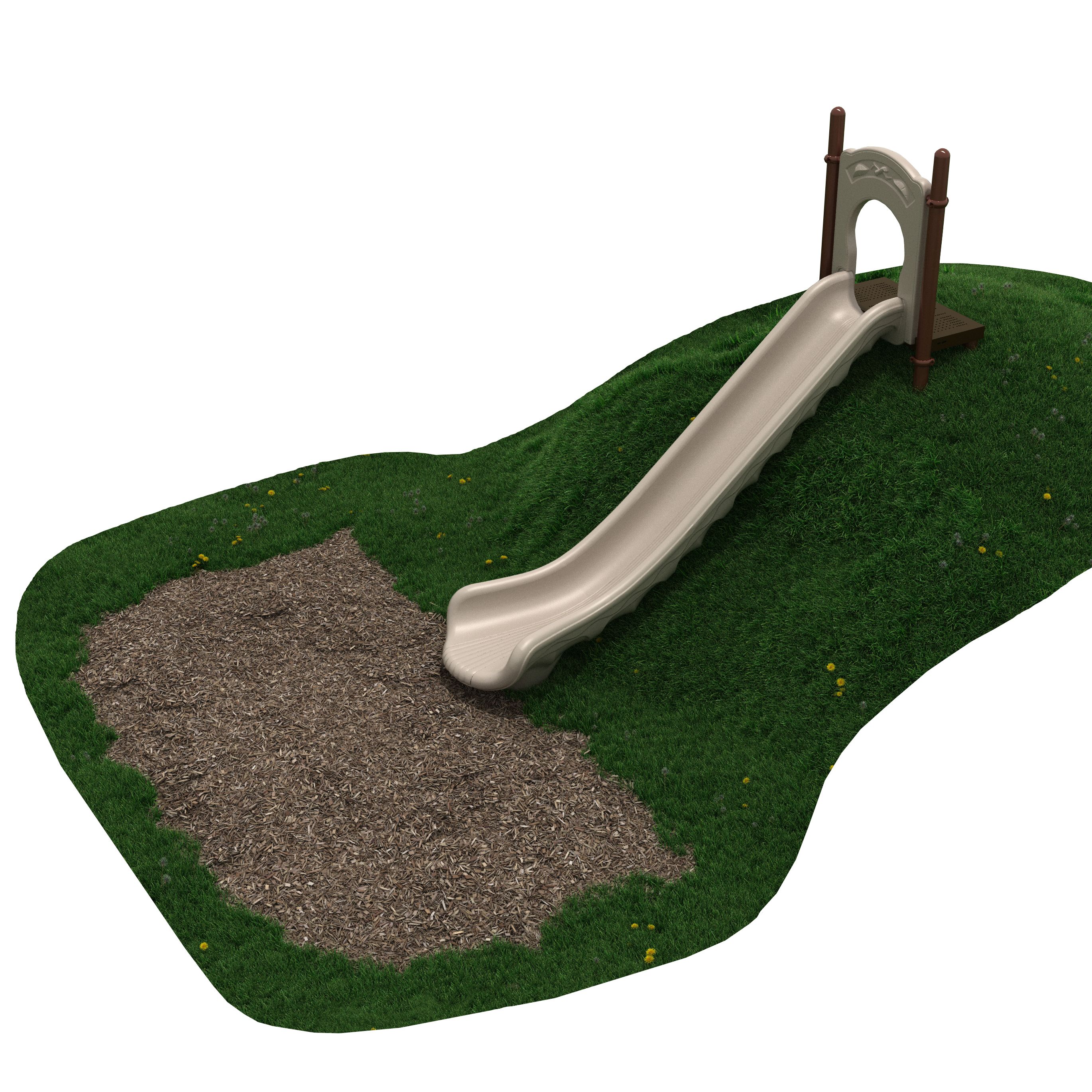 6-feet Single Straight Hillside Slide