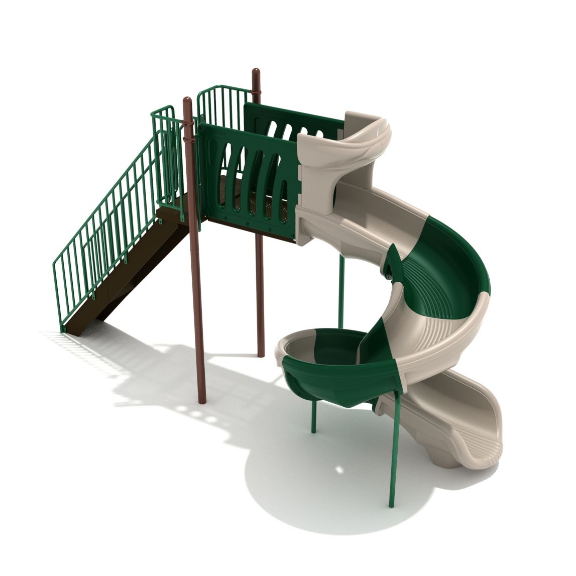7-feet Straight Tube Free Standing Slide Side View
