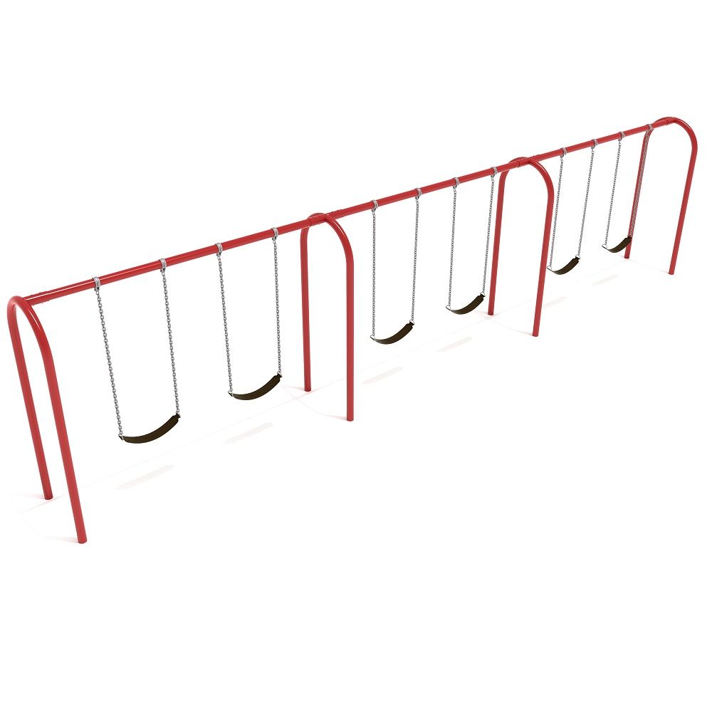 Elite Series 3.5 inch Arch Post Swing 8 Foot - 3 Bay - Surplus - Front