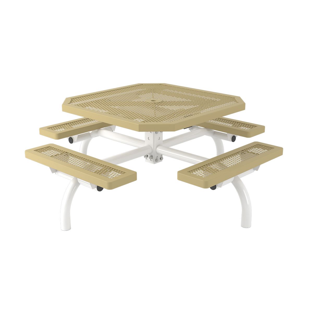 Regal Octagon WEB Table - 4 Seat - In-ground Mount