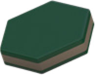 POLYETHYLENE Color - Green/Iced Coffee 