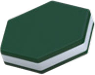 POLYETHYLENE Color - Green/White 